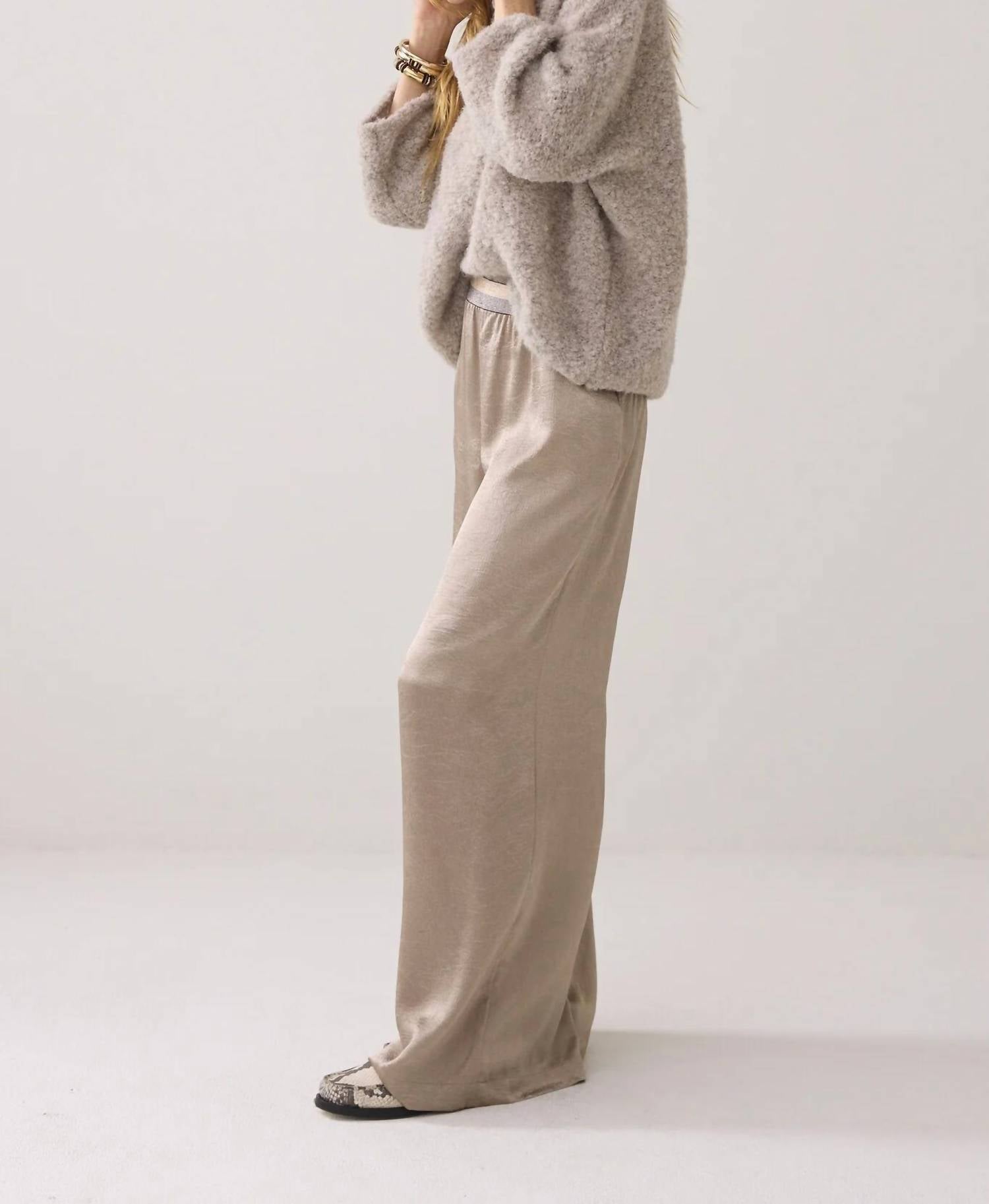 Summum - Crinkle Satin Trouser