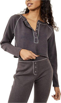 Free People - Early Night Cropped Pullover Top