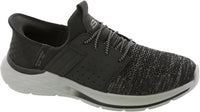 Skechers Men's Slip In Garner Newick Sneaker in garner newick sneaker in black - sneaker - alternate view