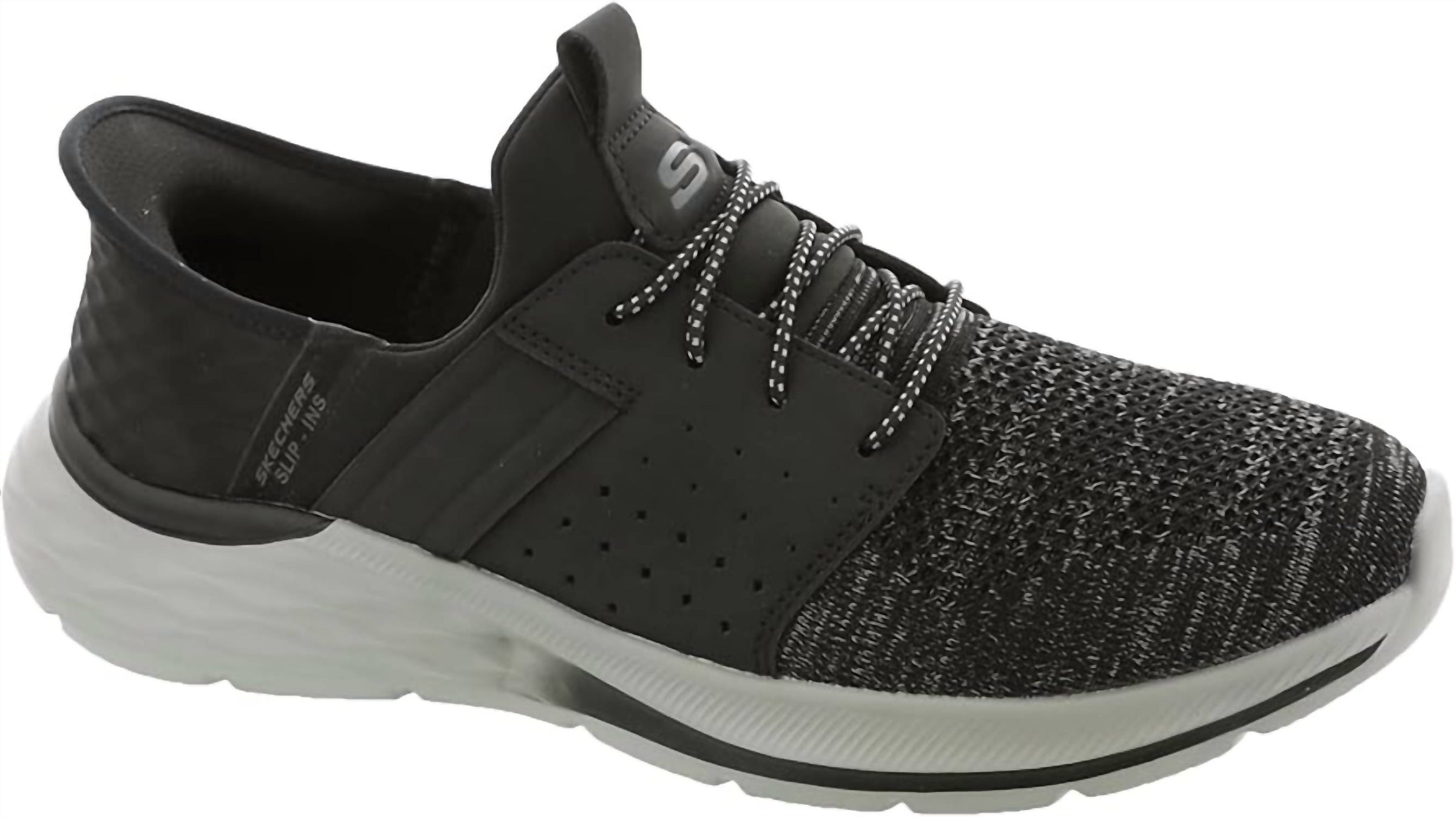 Skechers Men's Slip In Garner Newick Sneaker in garner newick sneaker in black - sneaker - alternate view