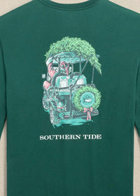 Southern Tide - Men's Club Car Santa Long Sleeve T-shirt