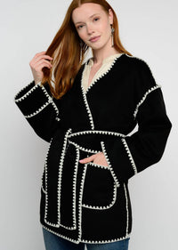 Ivy Jane - Whipstitched Wrap Coat