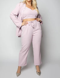Geegee - 3 Piece Woven Pants Suit - Plus