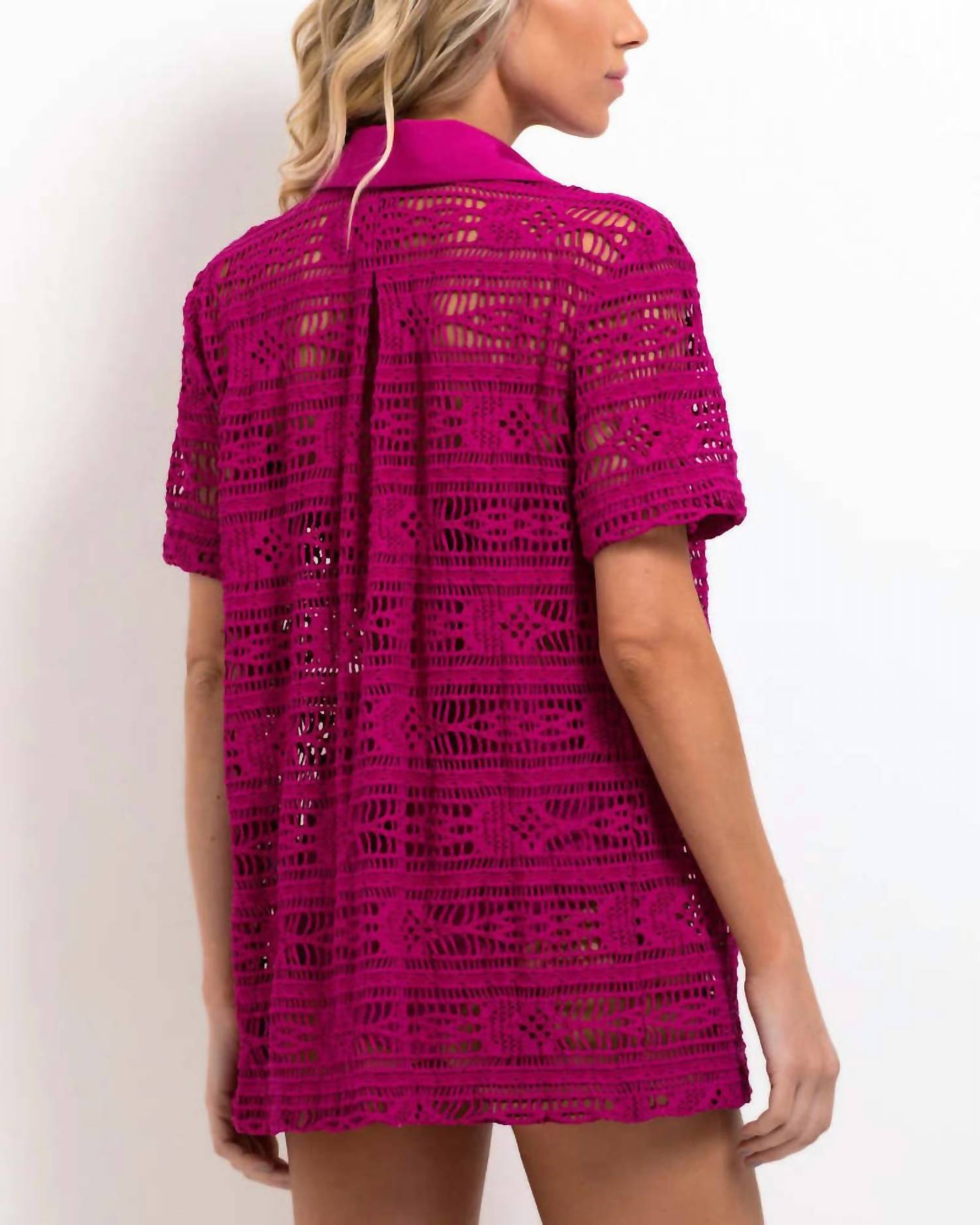 Patbo - Crochet Short Sleeve Top