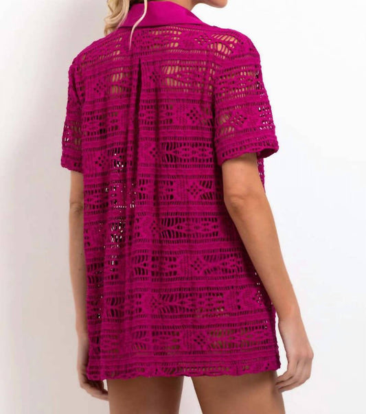 Patbo - Crochet Short Sleeve Top