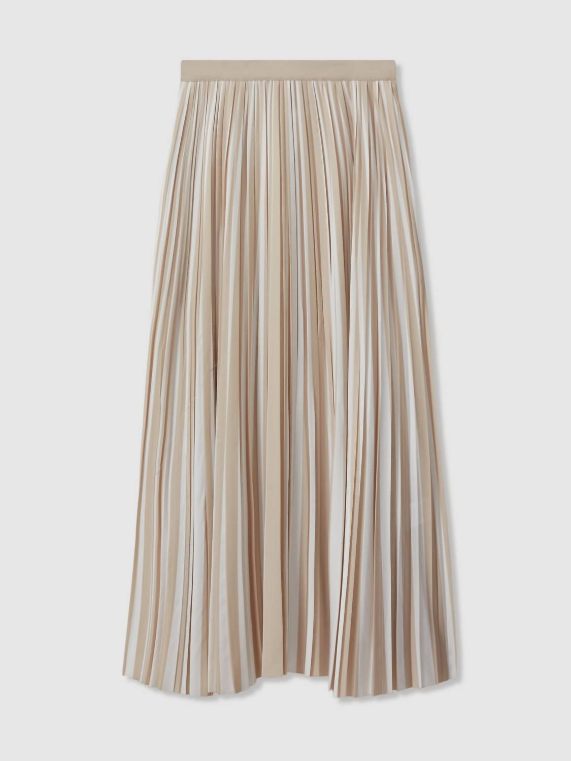Reiss - Lexie Striped Pleated Midi Skirt
