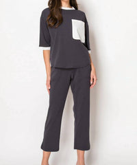 Joh - KALEY STRETCH COTTON COLORBLOCK TOP