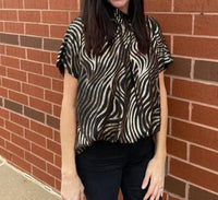 Adrienne - London Bubble Hem Top