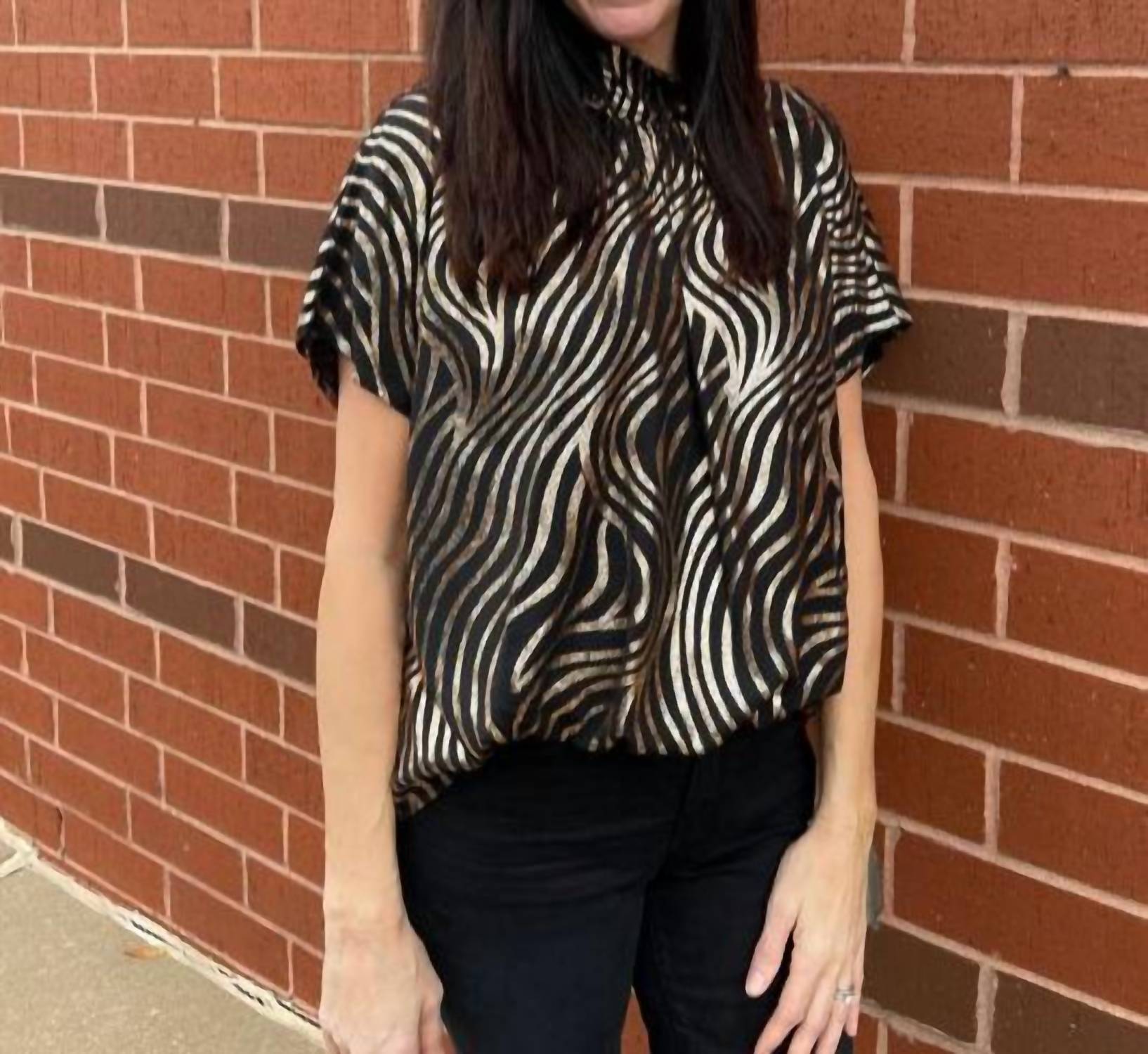 Adrienne - London Bubble Hem Top