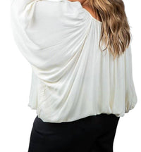 Adriana Contreras - Blouse With Fringes On The Neckline - Plus