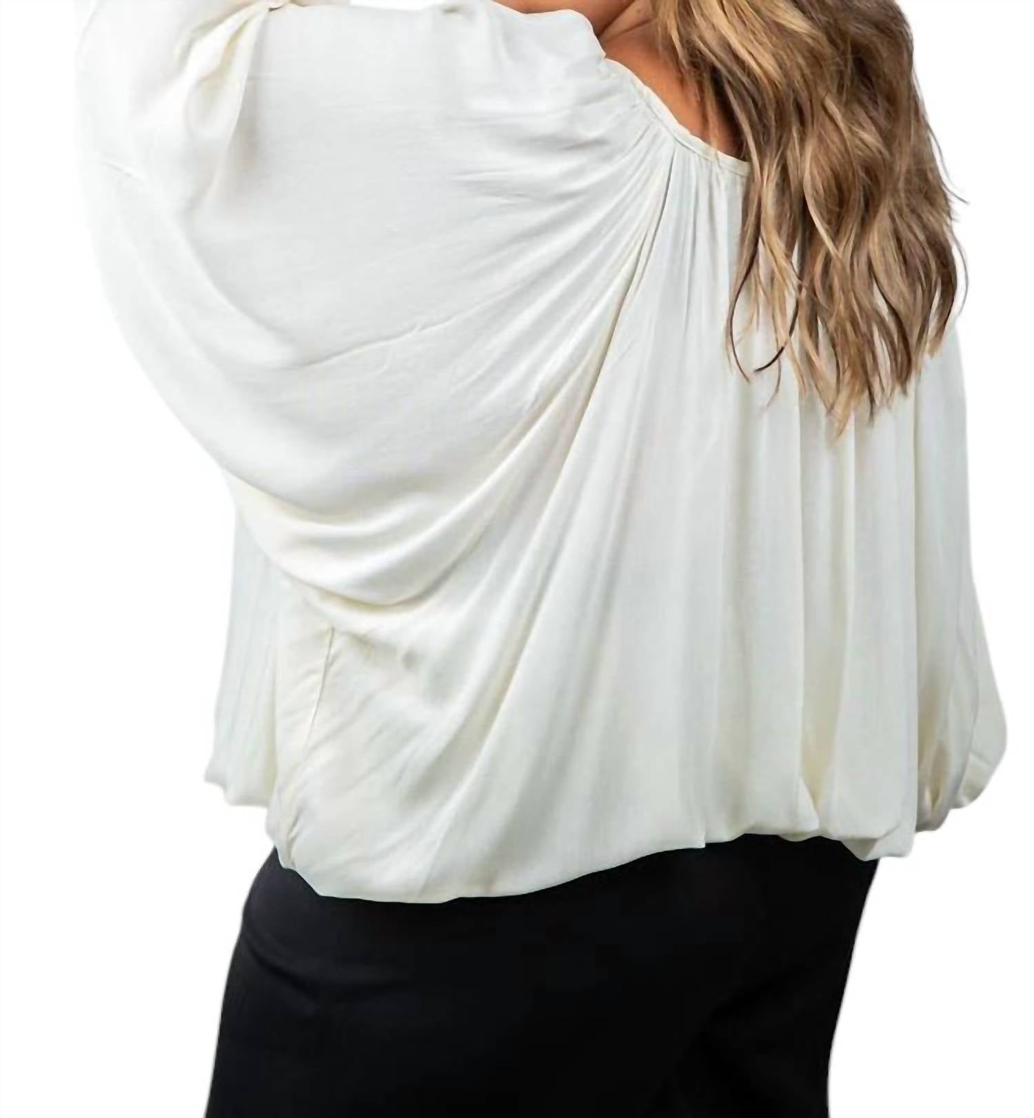 Adriana Contreras - Blouse With Fringes On The Neckline - Plus