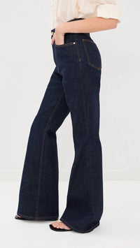 Ossou Spur Bootcut Jeans in sable wash - women's jeans - alternate view