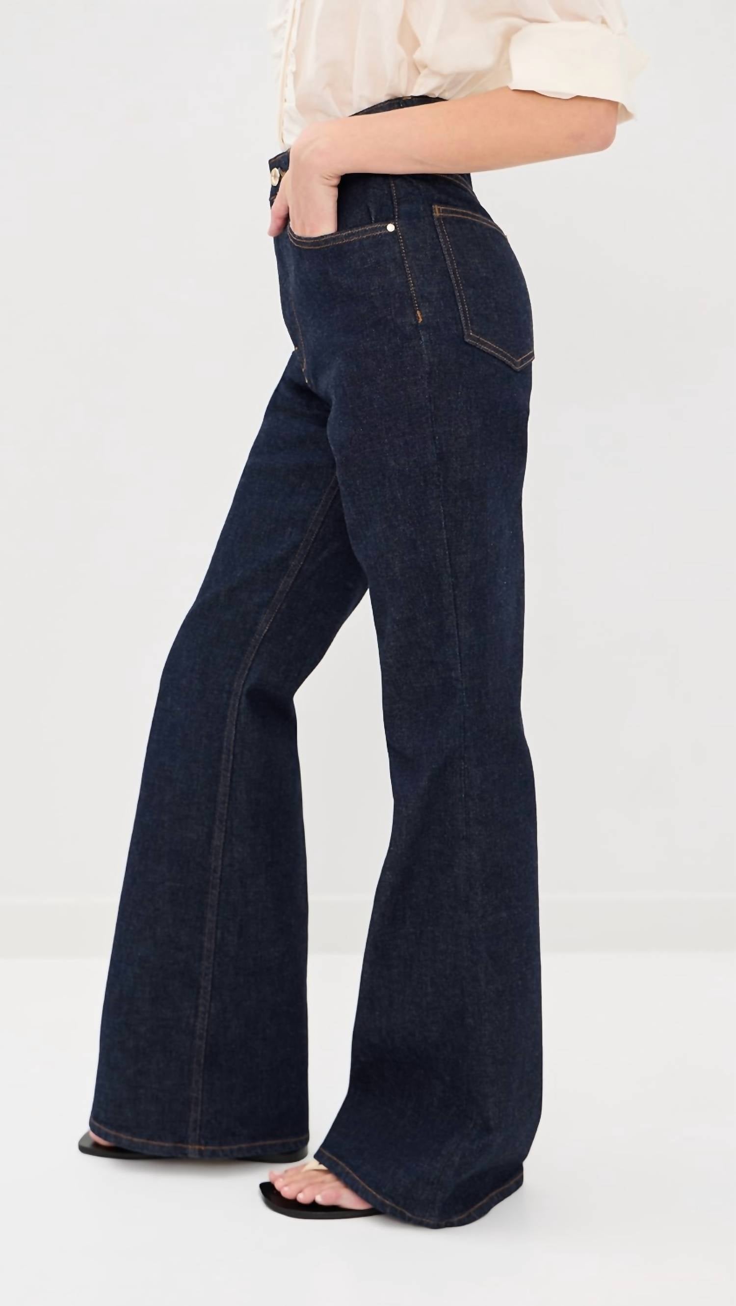 Ossou Spur Bootcut Jeans in sable wash - women's jeans - alternate view