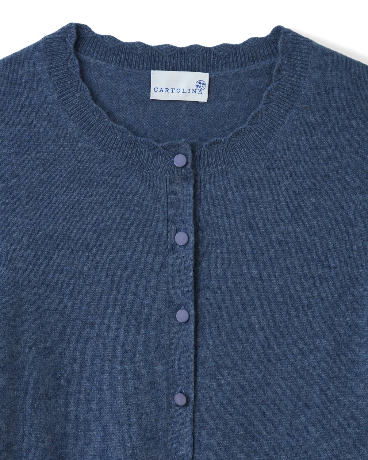 Cartolina Nantucket Lucy Long Sleeve Cardigan in gallery blue - women's cardigan - view 4