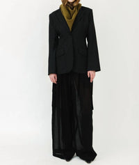 Tibi - Sheer Wool Gauze Triple Pleat Pant