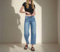 Vervet By Flying Monkey - Kate High Rise Barrel Leg Jeans