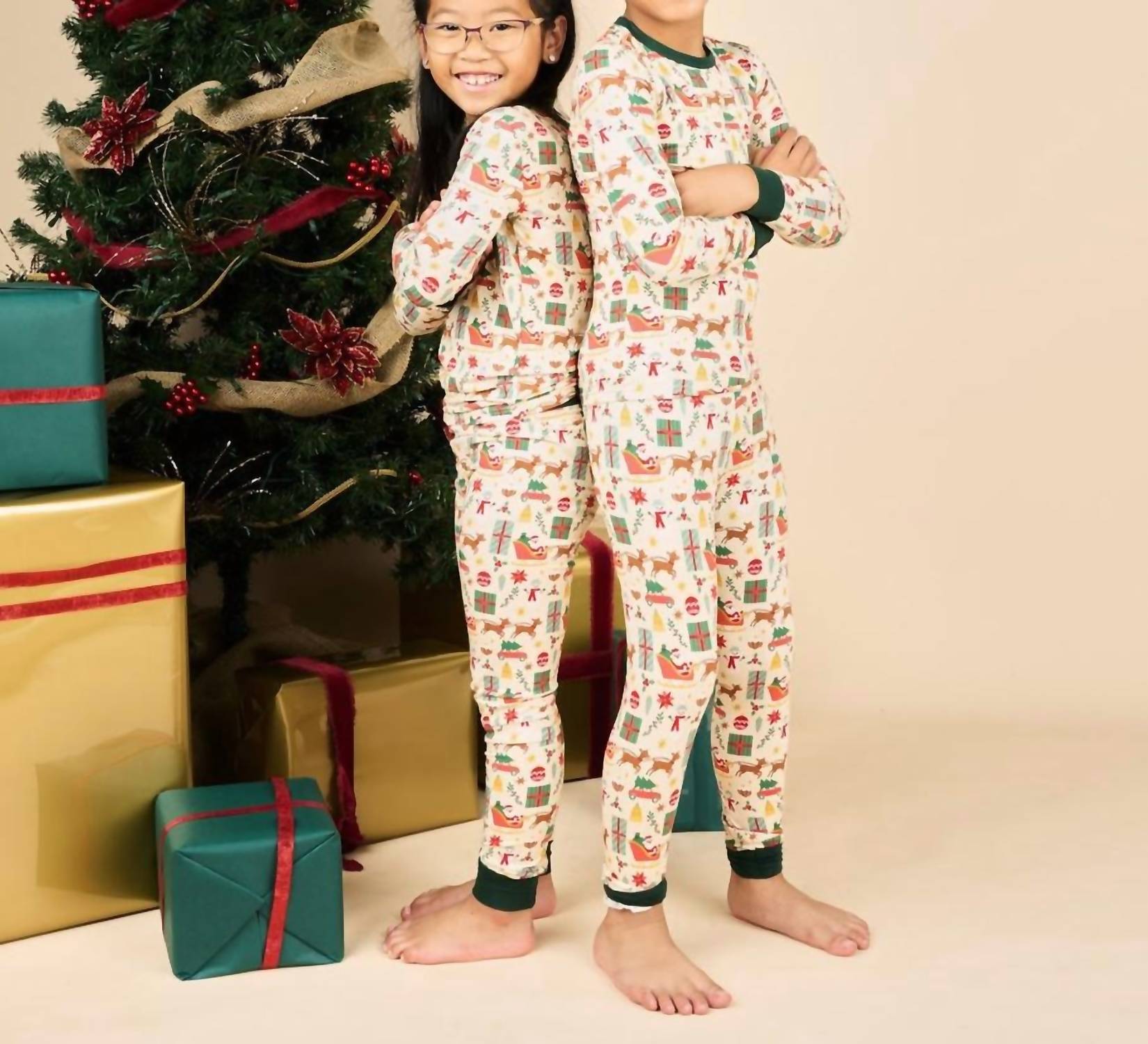 Emerson And Friends - Unisex - Holiday Vintage Christmas Bamboo Pajamas