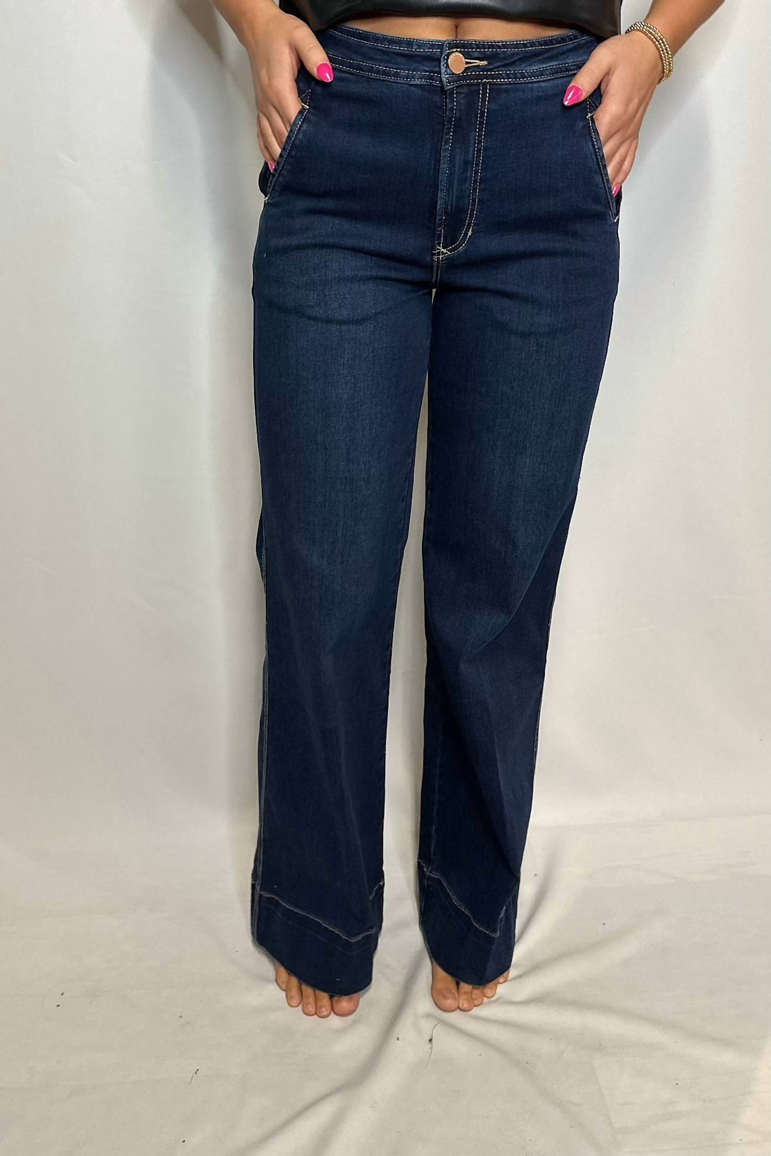 Dear John Denim - Women's Fiona Luckport Wide Leg Jeans