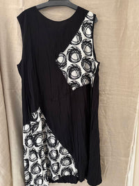 Shana Apparel Cirque Noir Dress in black cream - women's dress - detail view