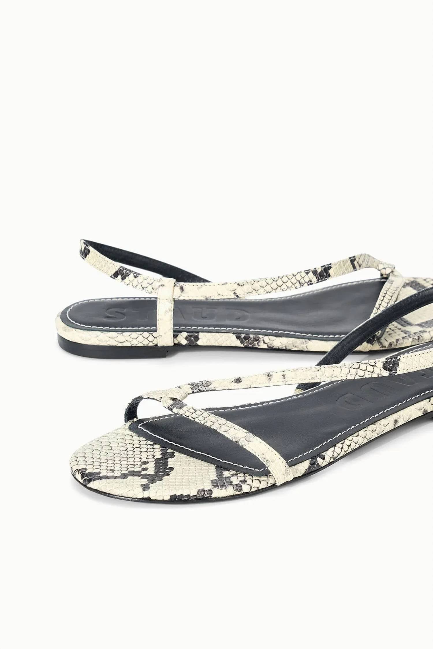 Staud - Women's Louden Strappy Metallic Leather Sandal