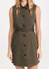 Theory - Belted Mini Military Dress