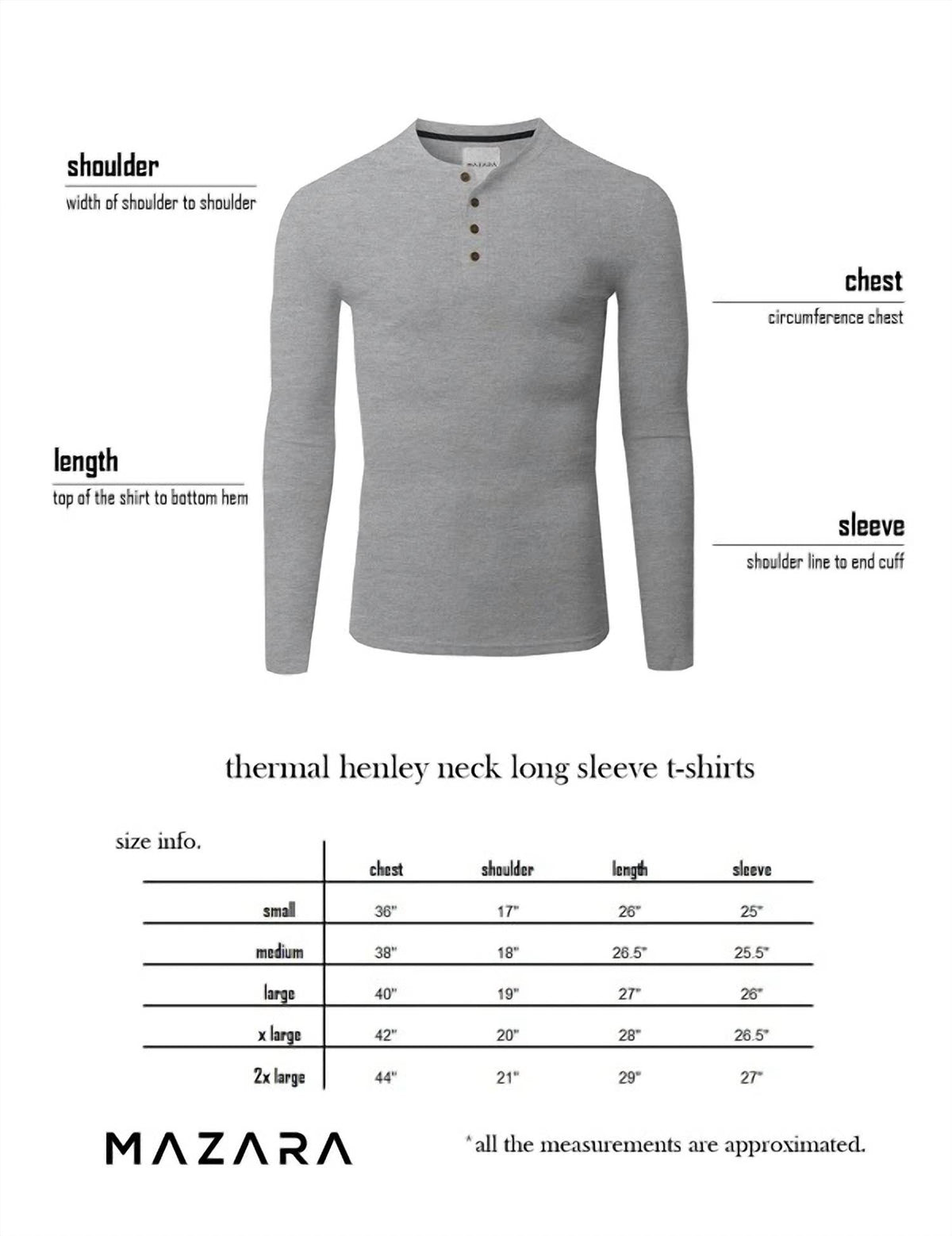 Zinovizo - Men's Collin Thermal Button Henley Tee