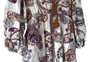 Band Of The Free - Paisley Long Sleeve Mini Dress