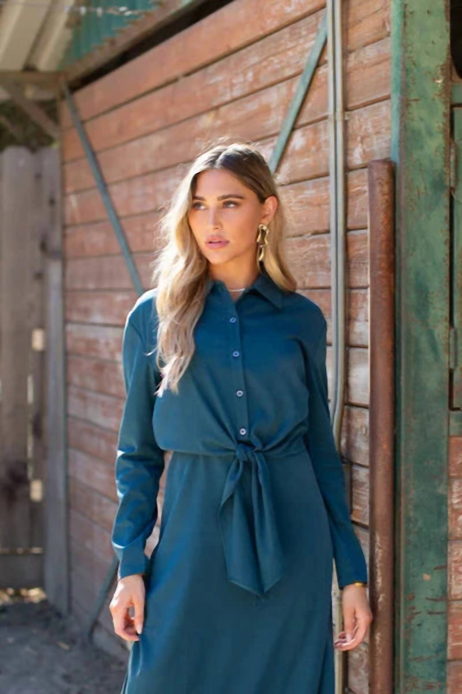 Adina Las Vegas - Button Down Tie Top Dress