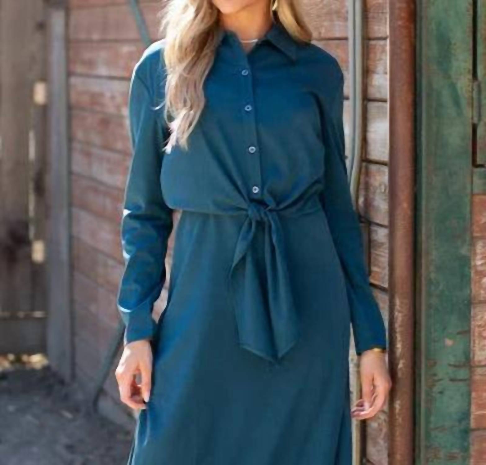 Adina Las Vegas - Button Down Tie Top Dress
