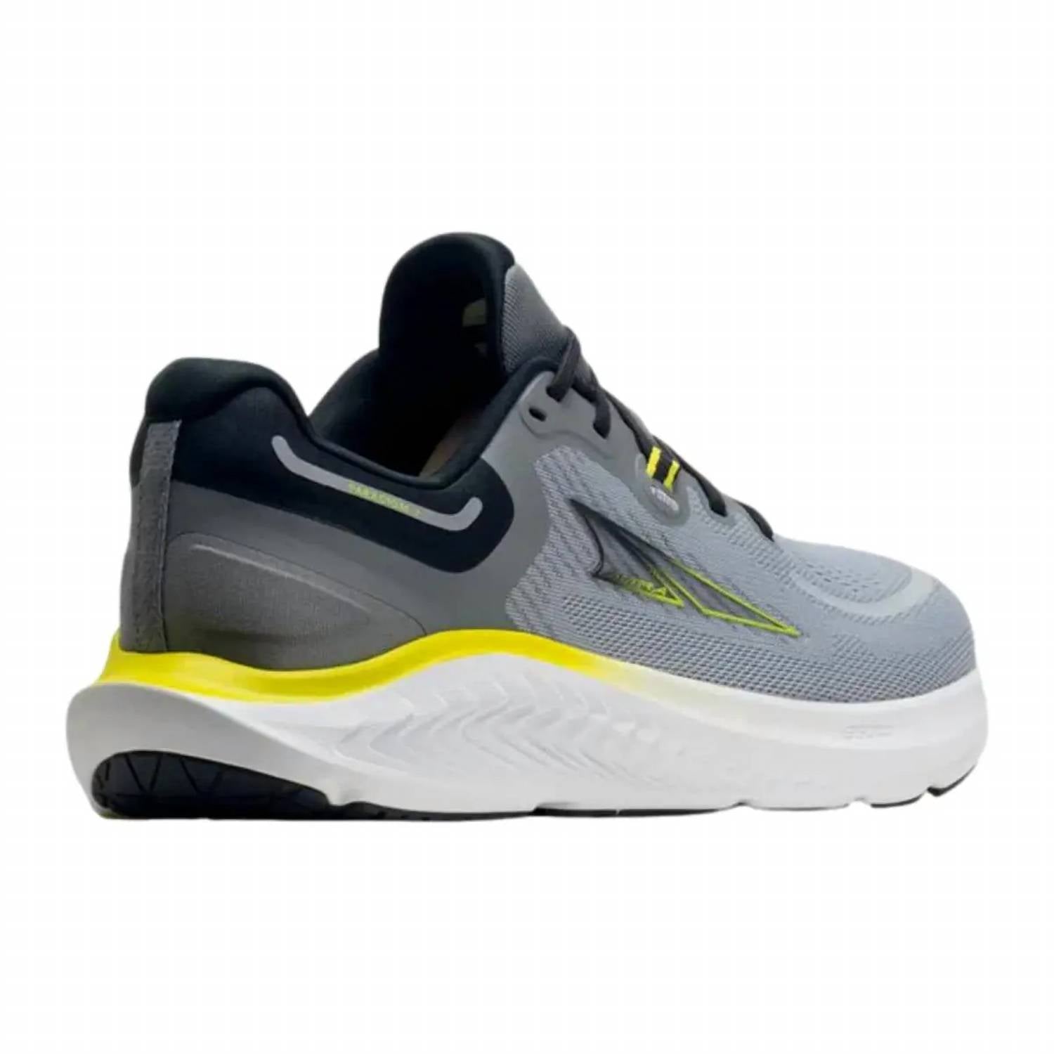 ALTRA Men's Paradigm 7 Running Shoes in gray lime - men's shoe - detail view
