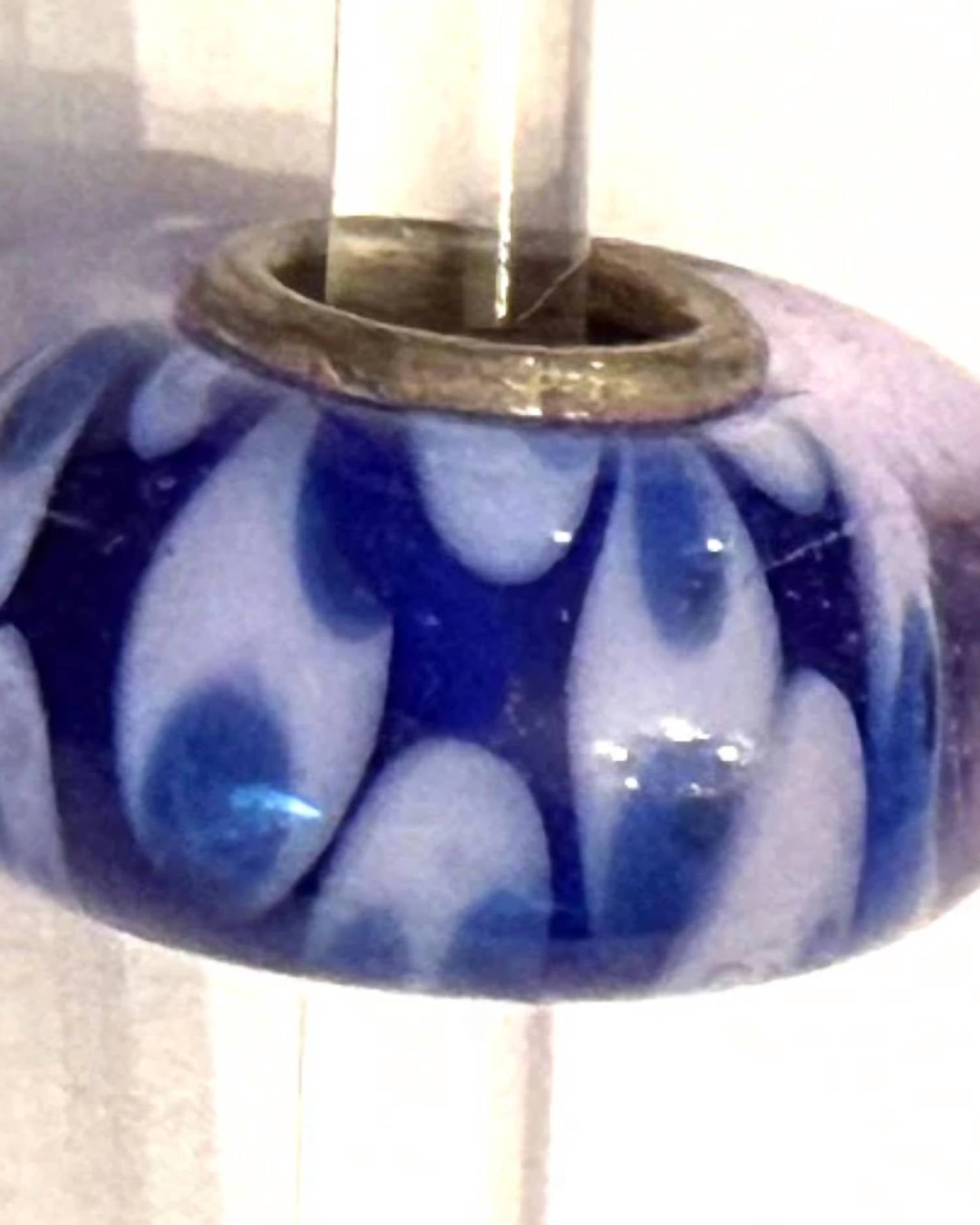 Trollbeads Women's Universal Charm Bead in unique clear bead blue design - women's item - detail view