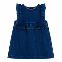 Petit Bateau - Girls Sleeveless Denim Dress