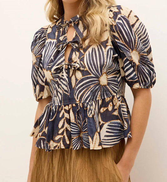 Marie Oliver - Estella Floral Print Peplum Top