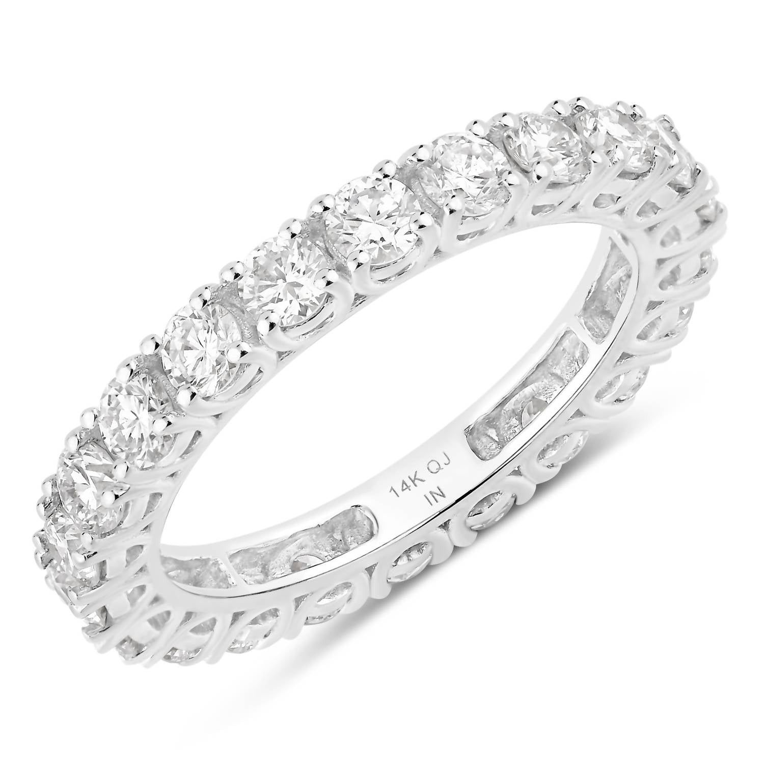 Diana M Jewels Women's Round Lab-grown Diamond Fashion Ring (22.00 Ct) - Grand in 14k white gold - women's jewelry