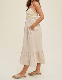 Wishlist - Striped Crochet Midi Dress