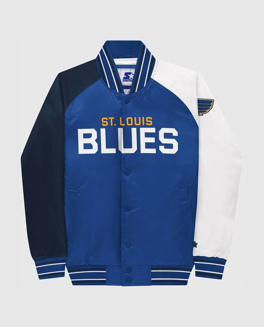 Starter - Youth St. Louis Blues Varsity Satin Full-snap Jacket