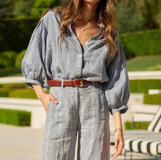 Road To Nowhere - Edith Linen Blouse