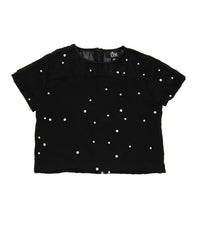 Flowers By Zoe - Girl's Katja Pearl Bead Chiffon Top
