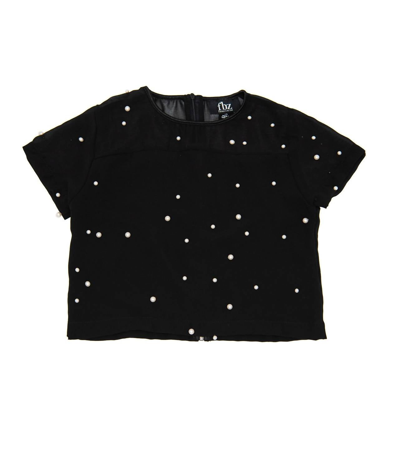 Flowers By Zoe - Girl's Katja Pearl Bead Chiffon Top