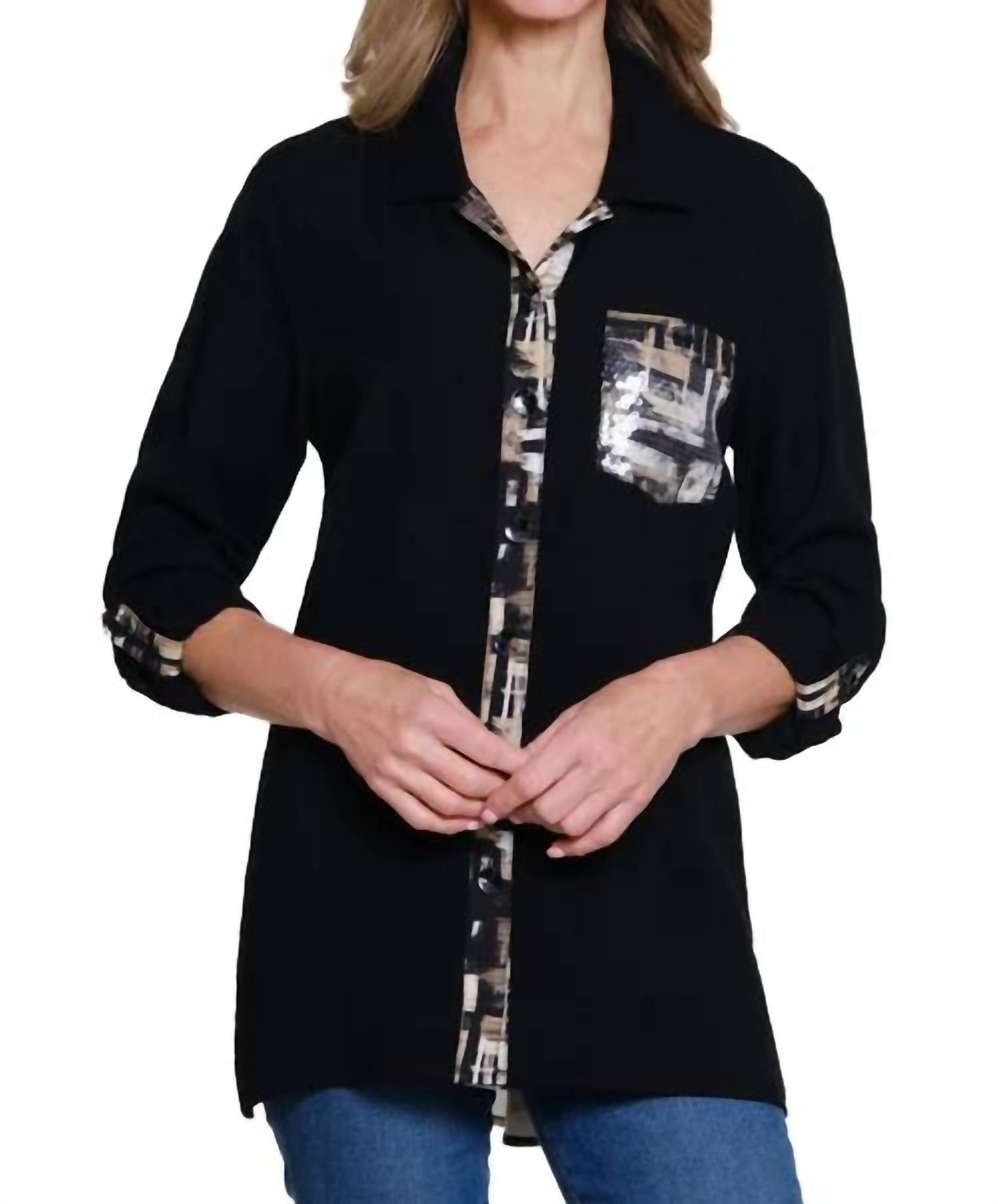 Multiples - Tab Sleeve Shirt