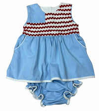 Whimsy Bay Kids - Girl's Ric Rac And Stars Bloomer Set