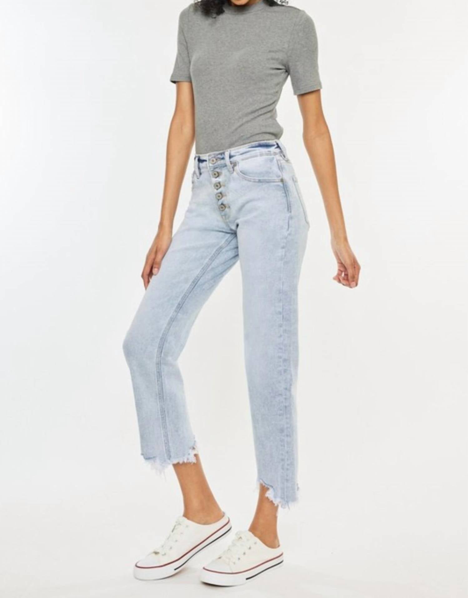 Kancan - High Rise Straight Leg Jeans