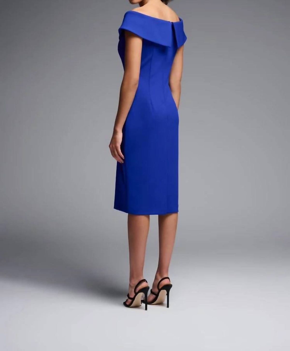 Joseph Ribkoff - Off The Shoulder Scuba Crepe Sheath Dress