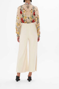 Camilla - High Neck Button Through Blouse