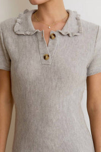 Sunday Edition - Ruffle Polo Mini Dress
