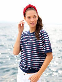 Shiraleah - Stripes And Stars Short Sleeve Sweatshirt
