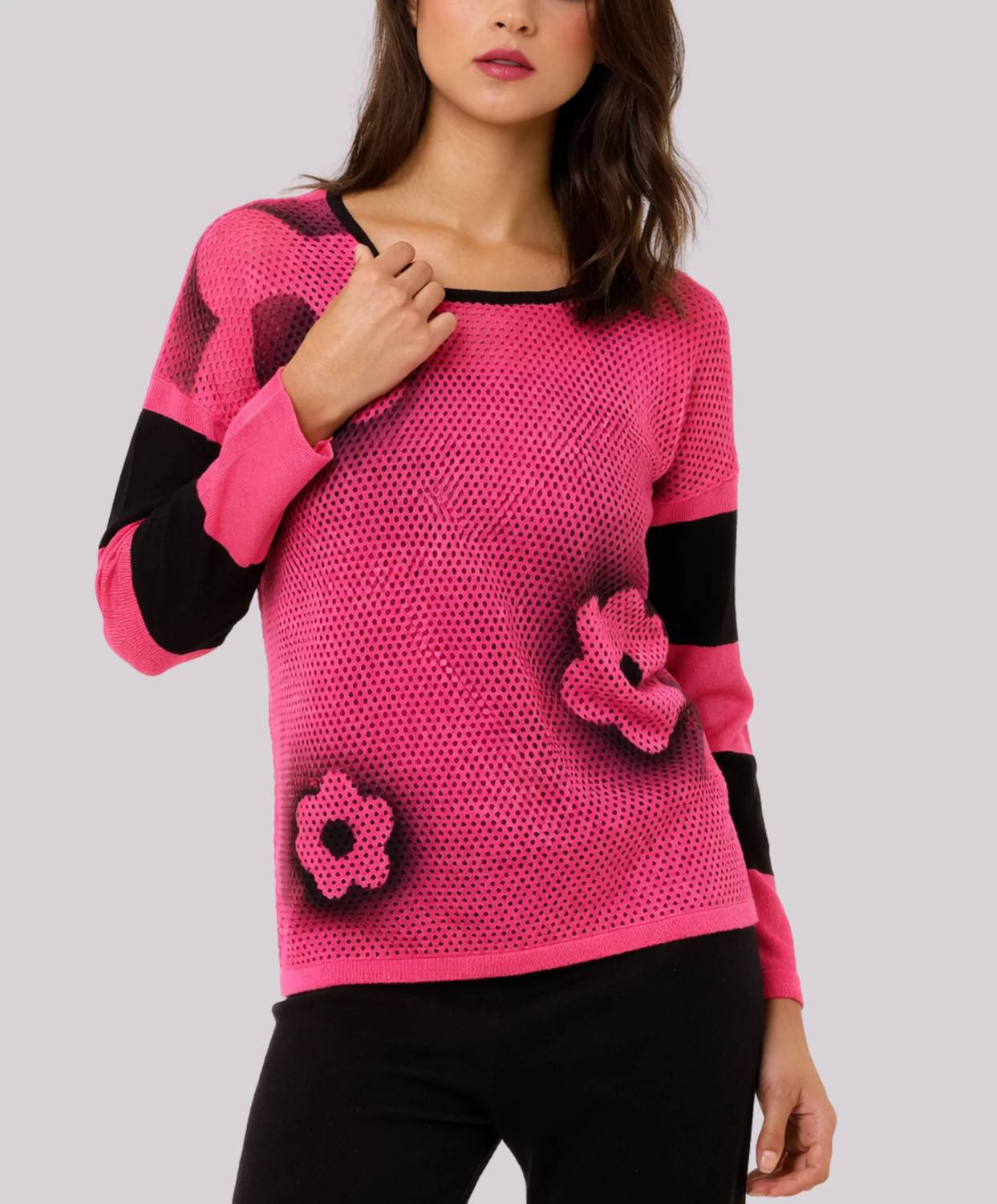Angel Apparel - Flower Detail Knit Top
