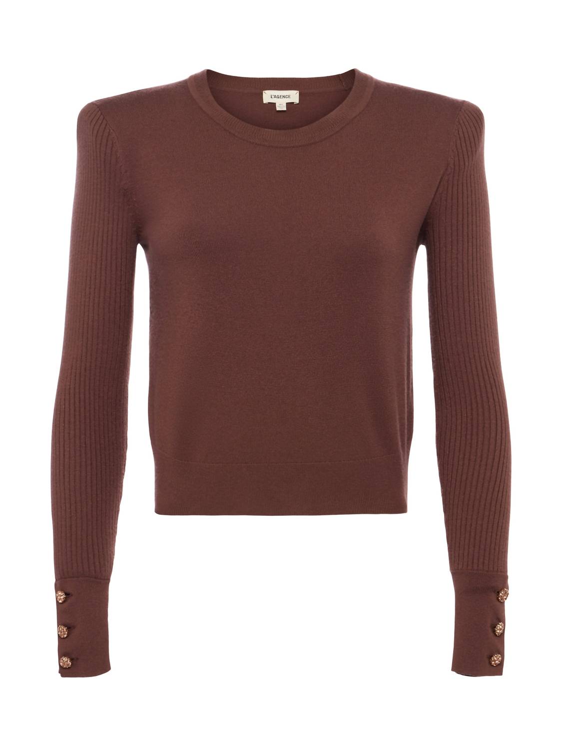 L'Agence - Sky Button Detail Cropped Top
