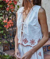 By Together - Women's Poppy Lane Embroidered Top