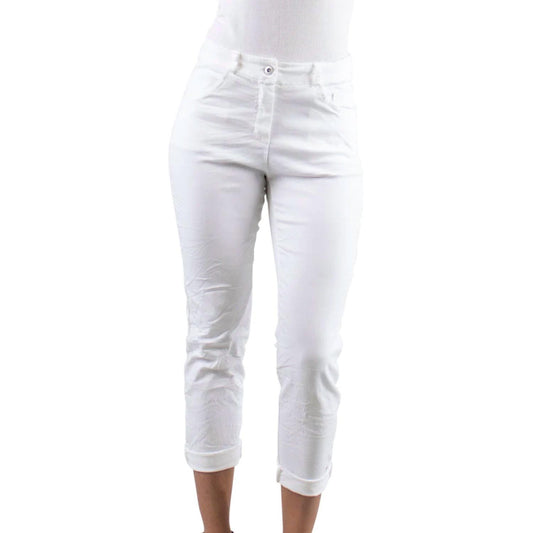 Gigi Moda - 4-Pocket Button Fly Crop Pants